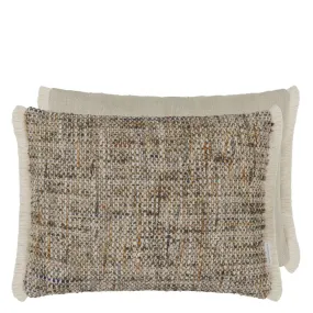 Pradelles Zinc  Textured Weave Throw Pillow by Designers Guild