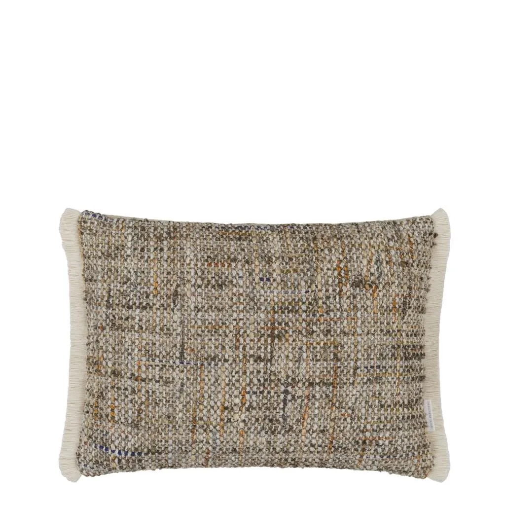 Pradelles Zinc  Textured Weave Throw Pillow by Designers Guild