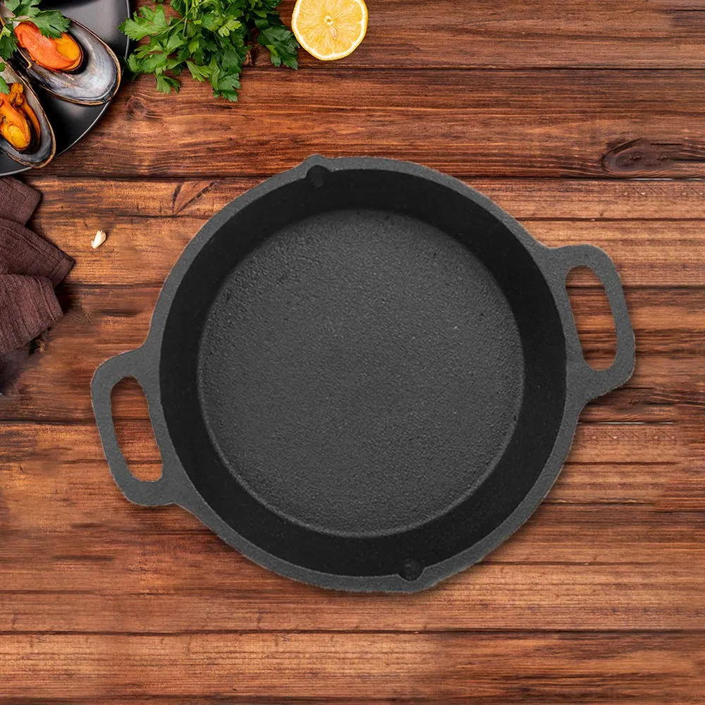 Premium Quality Cast Iron Skillet  Preseasoned -10Inch (Double Handle)