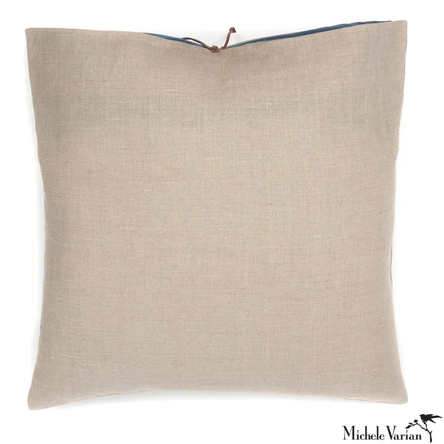 Printed Velvet Pillow Cloudy Aegean 20x20