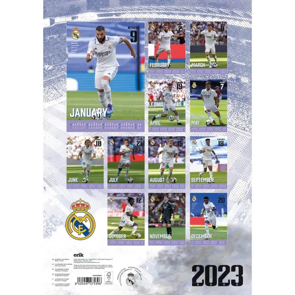 Real Madrid 2023 Official Calendar