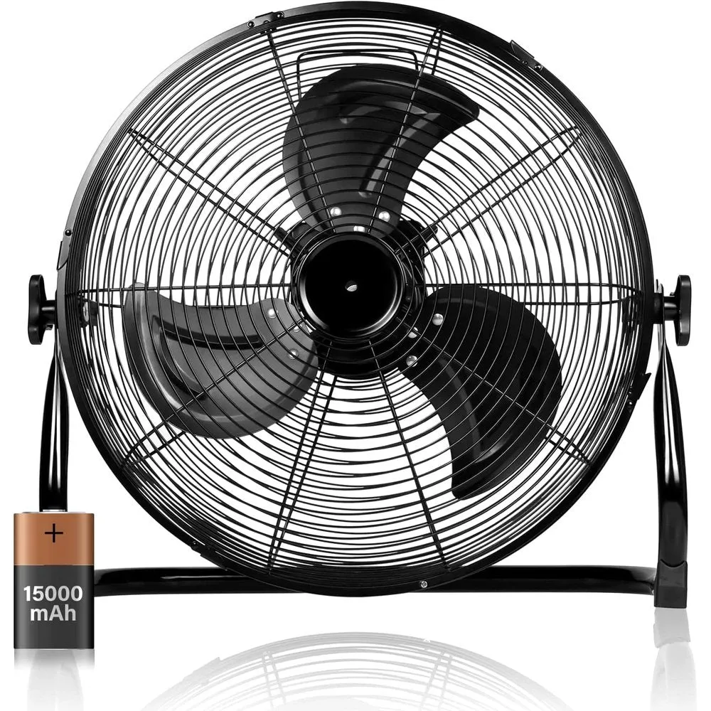 Rechargeable Cordless Floor Fan 16-Inch, High Velocity Floor Fan With 360-Degree Tilt,