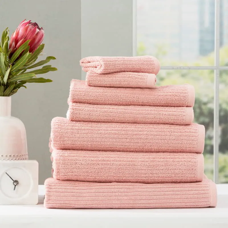 Renee Taylor Cobblestone 7 Piece Blush Towel Pack