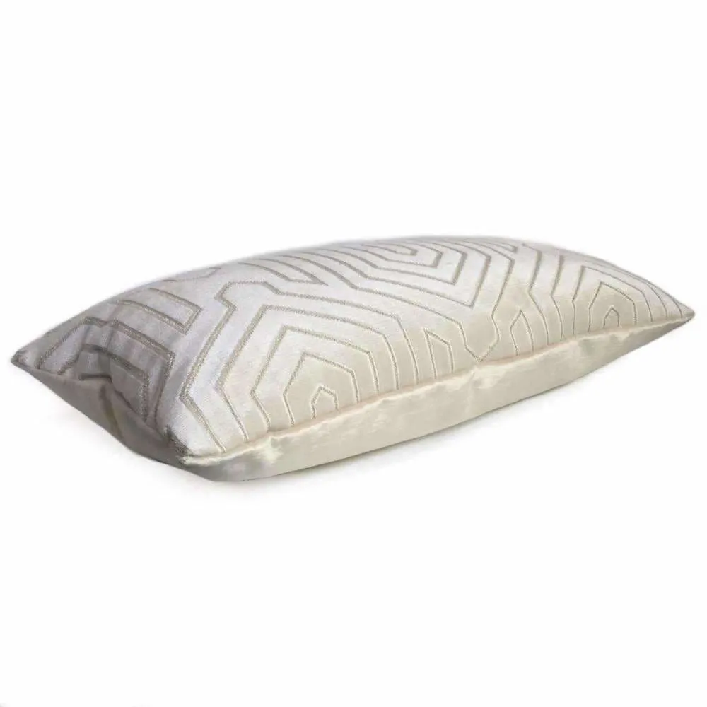 Robert Allen Beacon Hill Primo Cream Contoured Velvet Pillow Cover