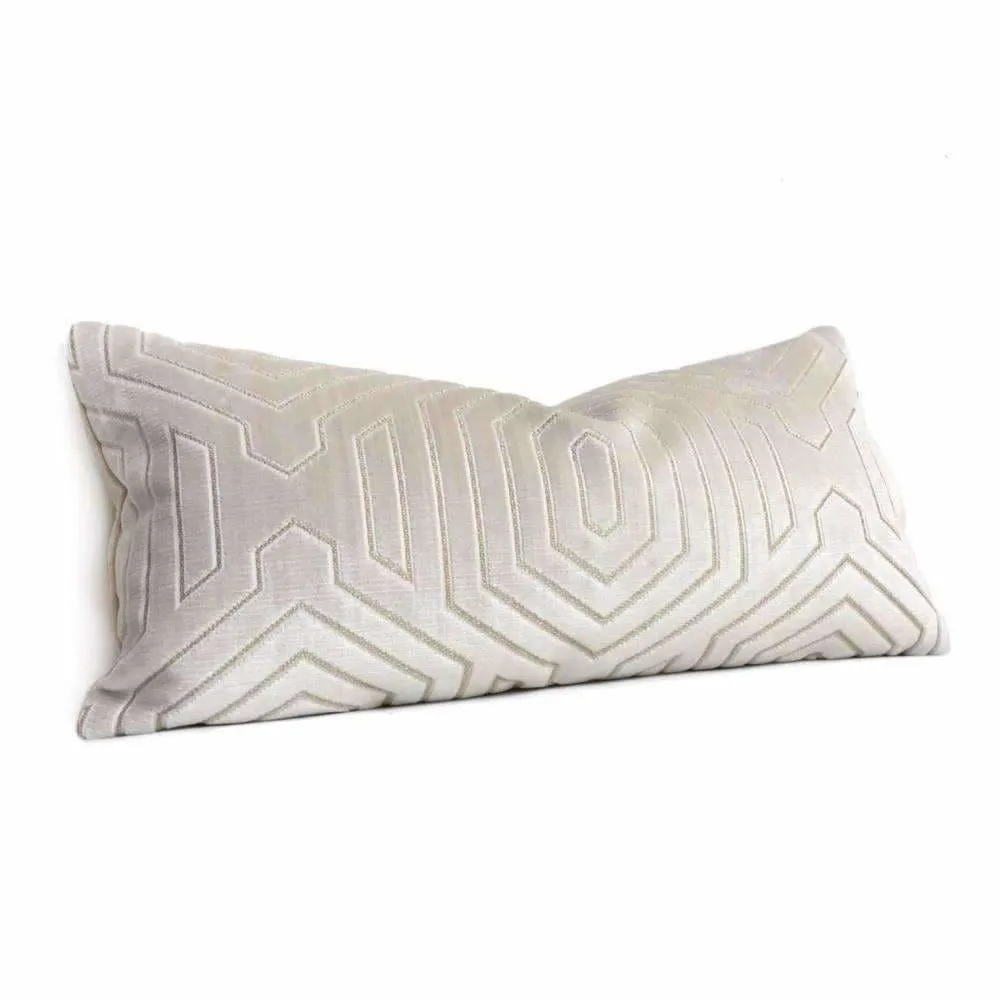 Robert Allen Beacon Hill Primo Cream Contoured Velvet Pillow Cover