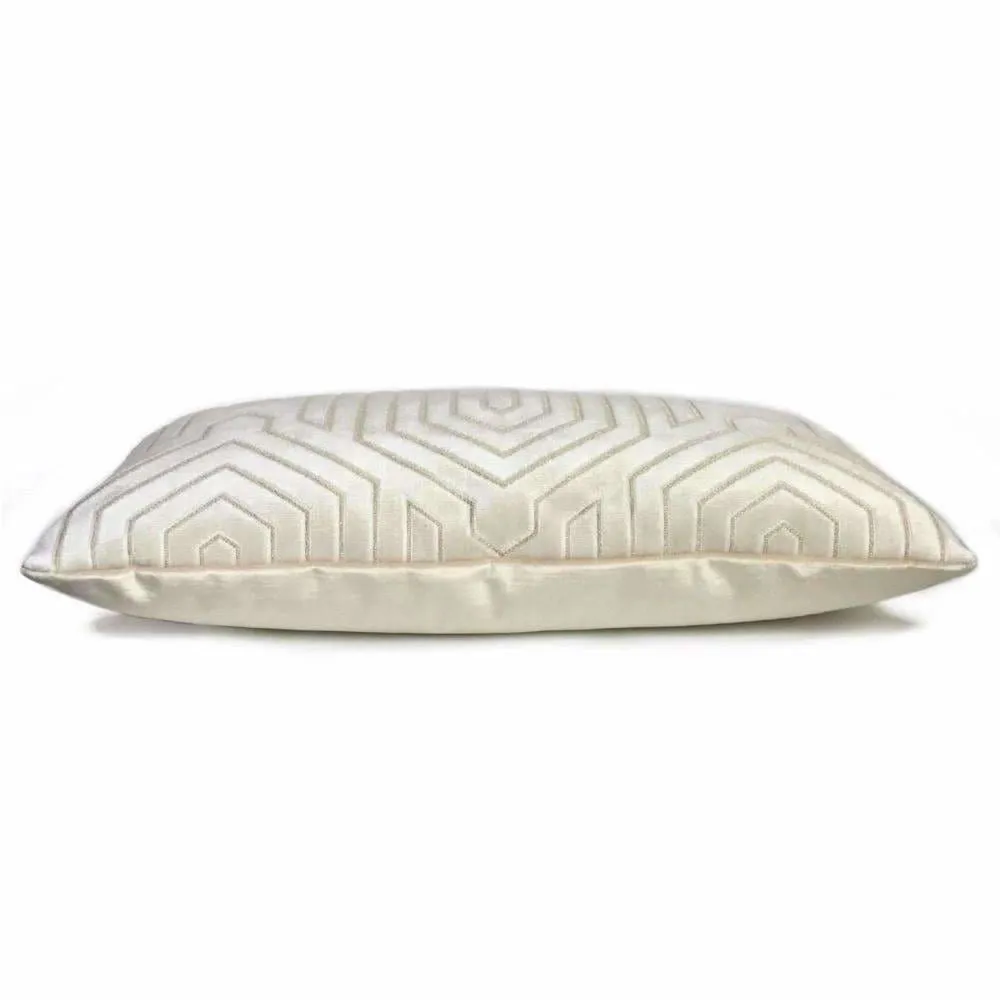 Robert Allen Beacon Hill Primo Cream Contoured Velvet Pillow Cover