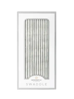 Sage Green Stripe Bamboo Swaddle