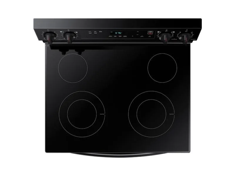 Samsung NE63A6111SB 6.3 cu. ft. Smart Freestanding Electric Range with Steam Clean in Black