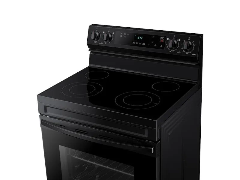 Samsung NE63A6111SB 6.3 cu. ft. Smart Freestanding Electric Range with Steam Clean in Black