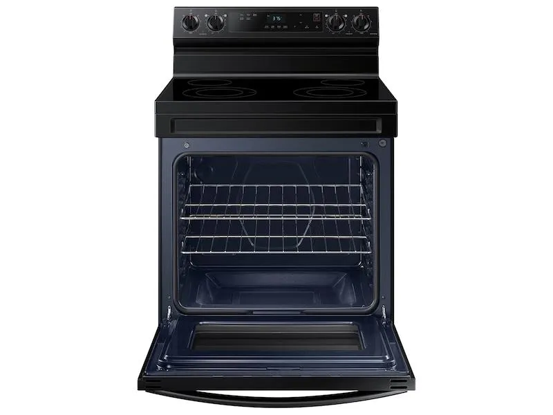 Samsung NE63A6111SB 6.3 cu. ft. Smart Freestanding Electric Range with Steam Clean in Black