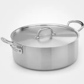 Samuel Groves Classic Stainless Steel Triply Sautepan with Side Handles & Lid 26cm