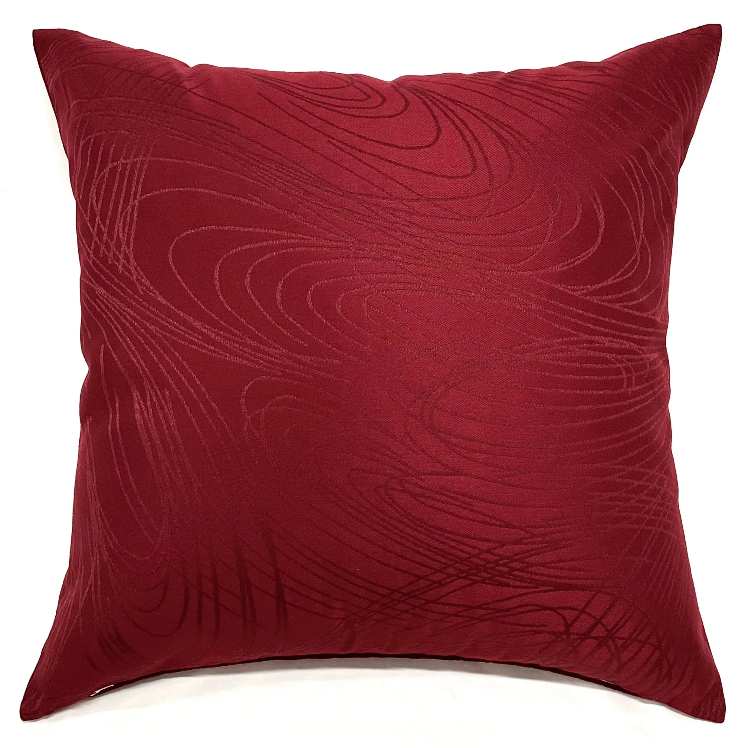 Scarlet Modern Jacquard Throw Pillow Cover 24x24