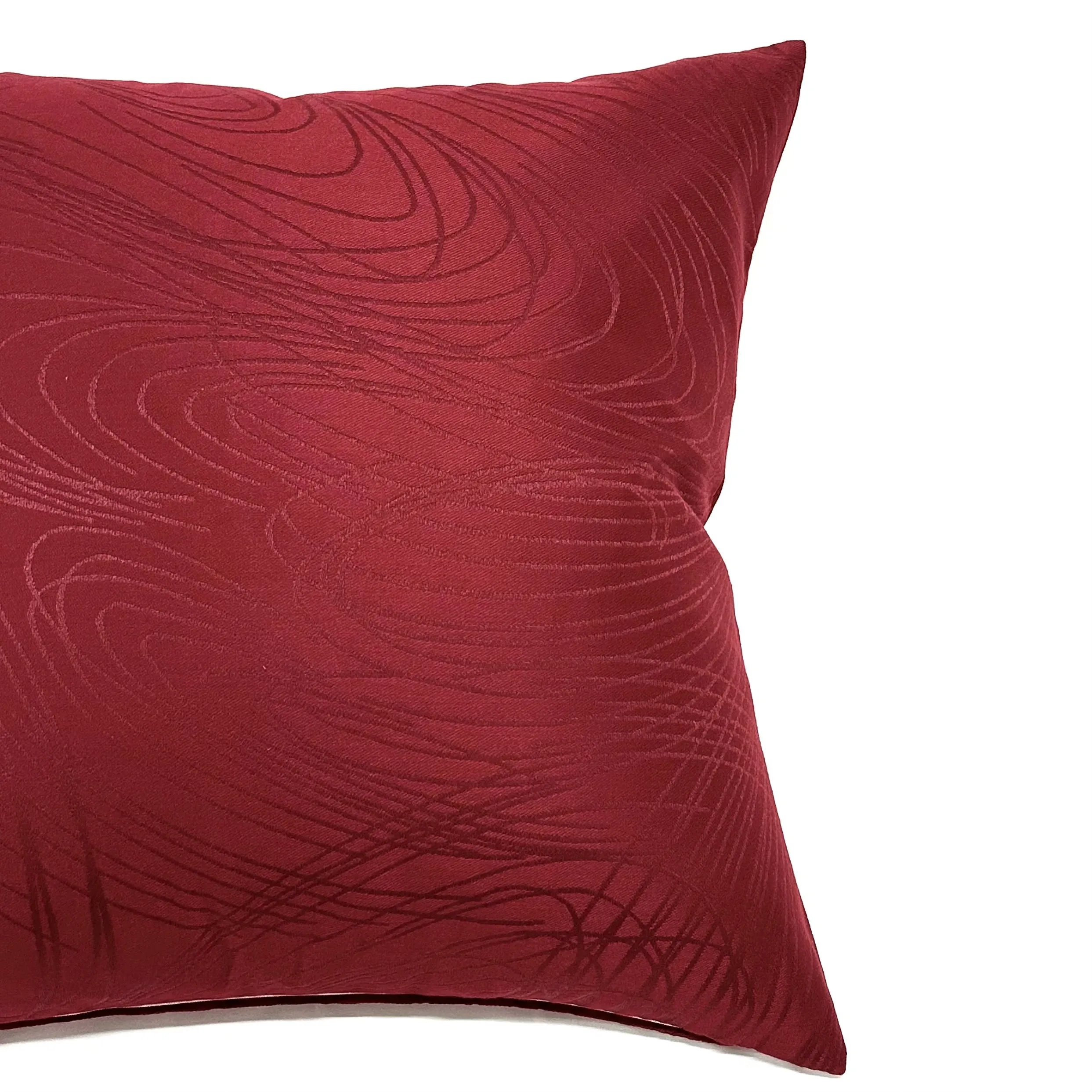 Scarlet Modern Jacquard Throw Pillow Cover 24x24