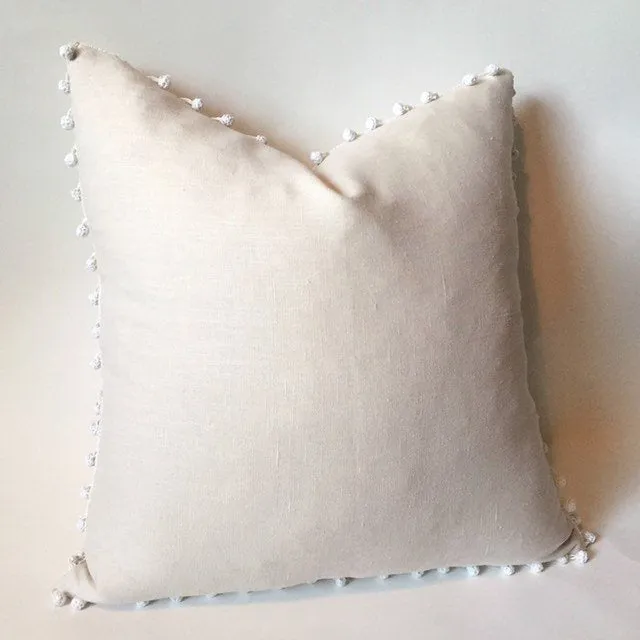 Solid White Linen Pillow Cover / Plain Linen Pillow / Cream Linen Throw Pillow / Belgian Linen Pillow Cover / Yellow Pillow Case