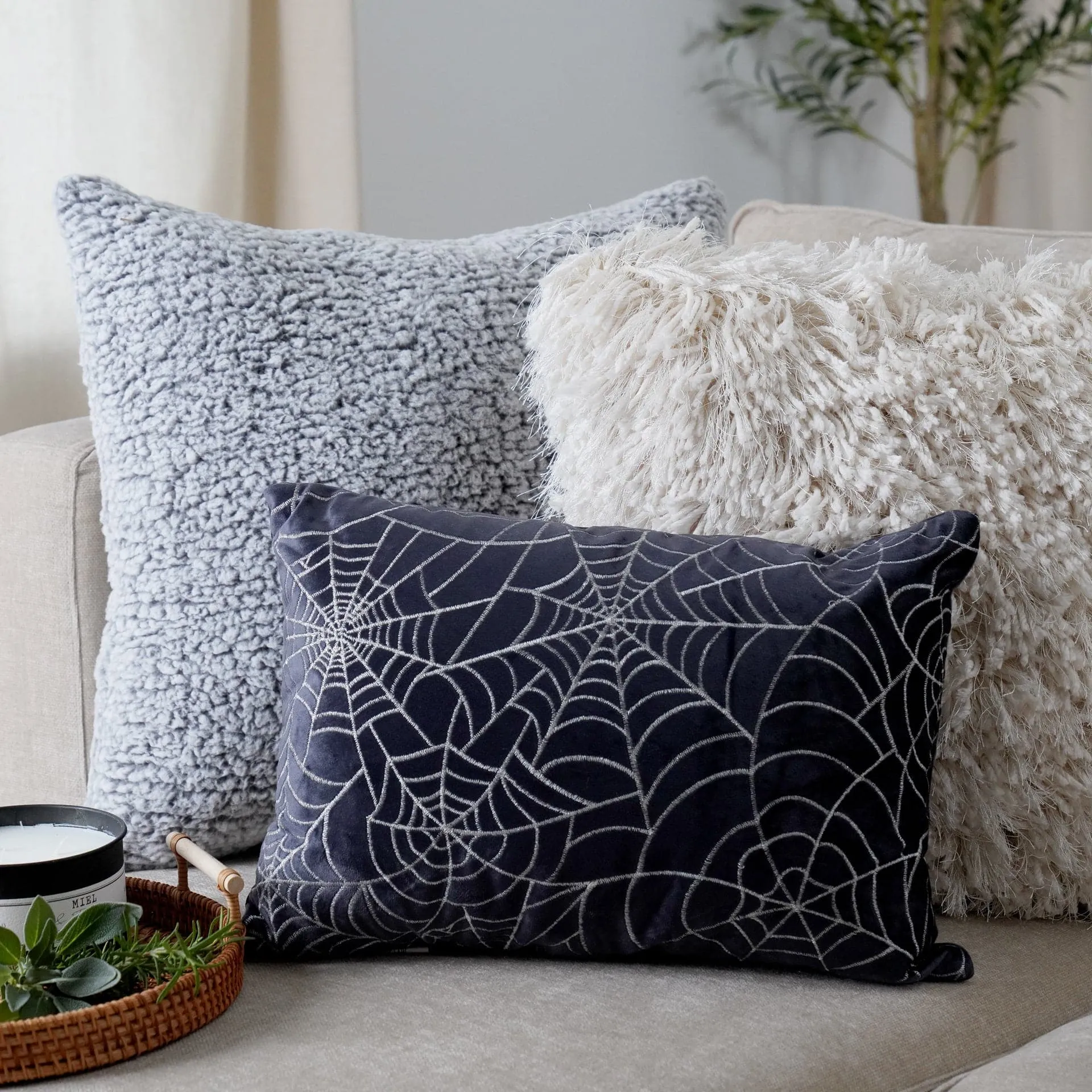 Spiderweb All Over Decorative Throw Pillow