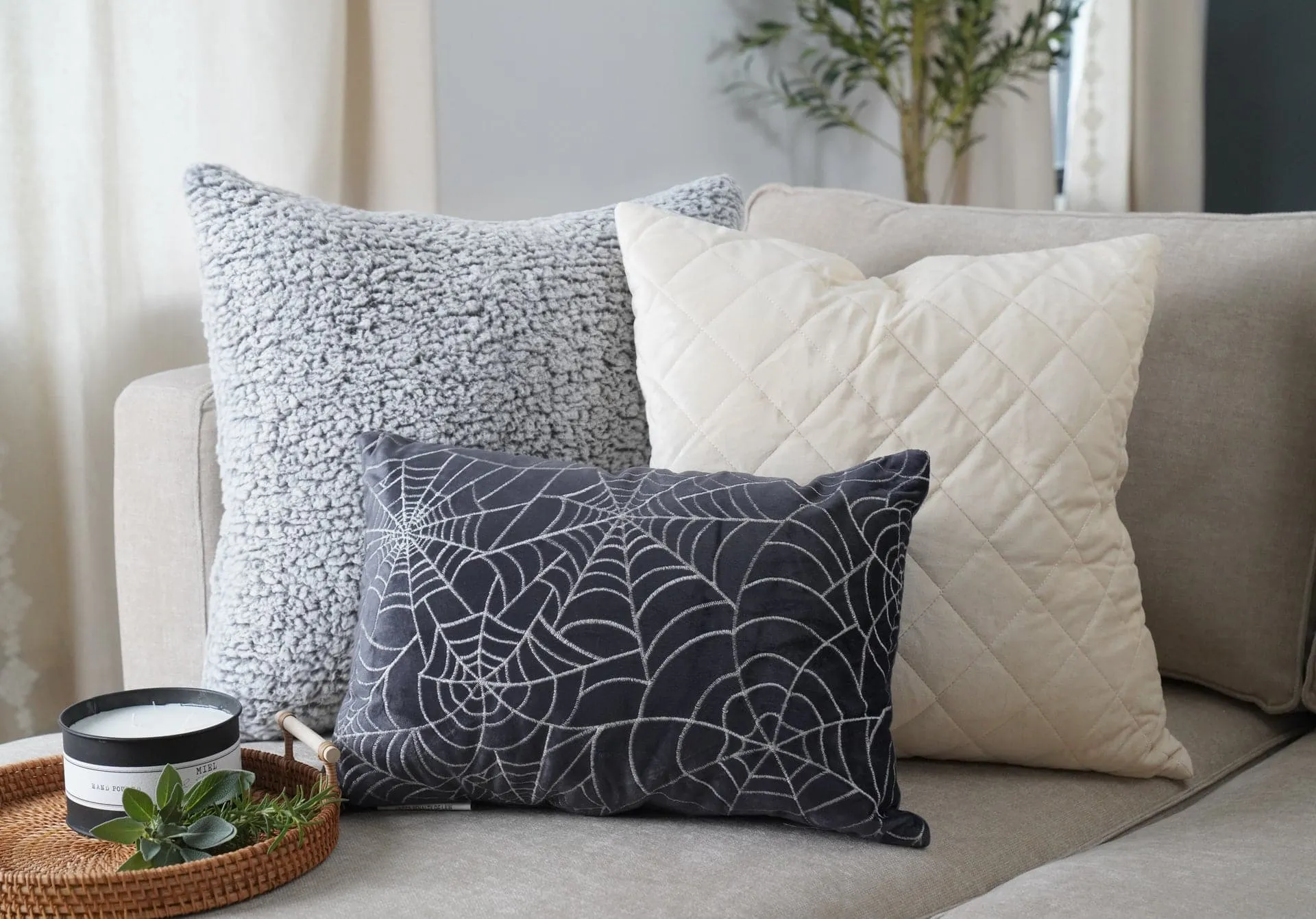 Spiderweb All Over Decorative Throw Pillow