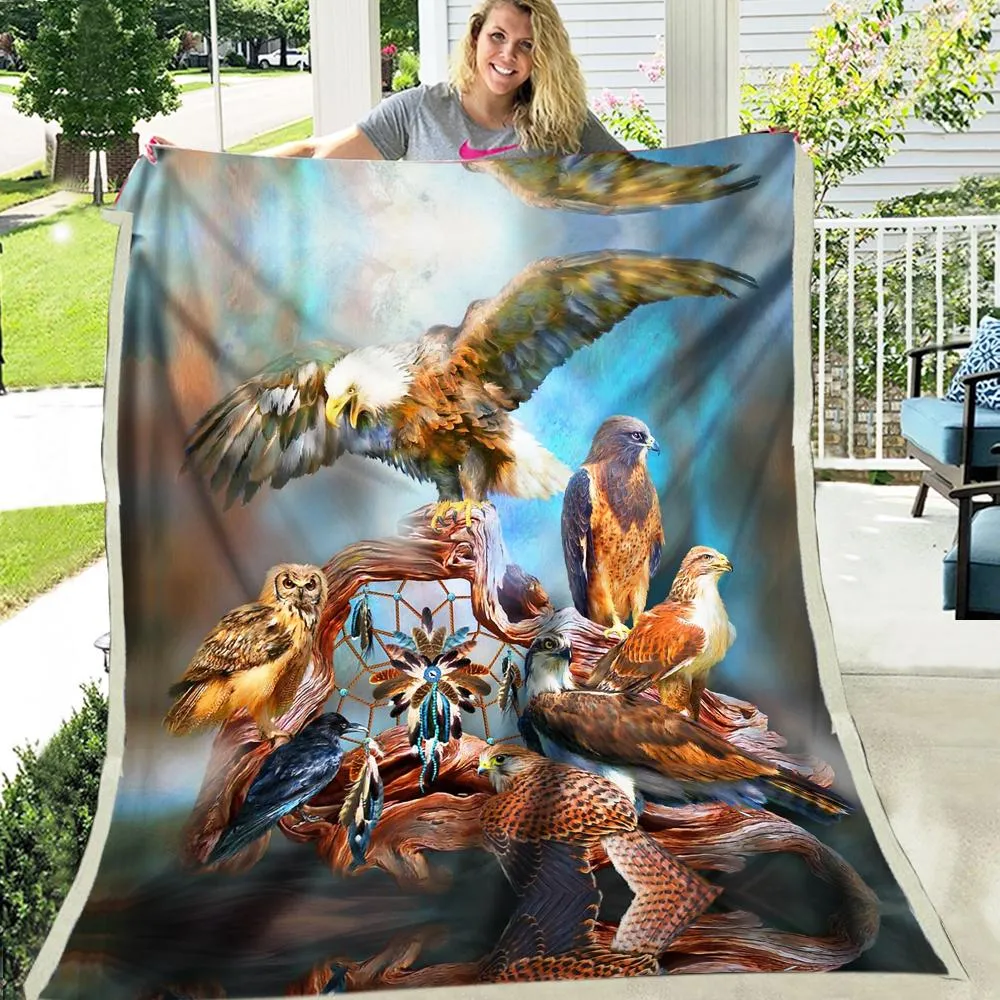 Spirit Birds Fleece Blanket WCS