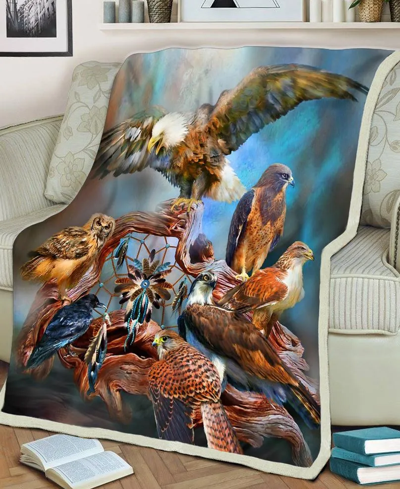 Spirit Birds Fleece Blanket WCS