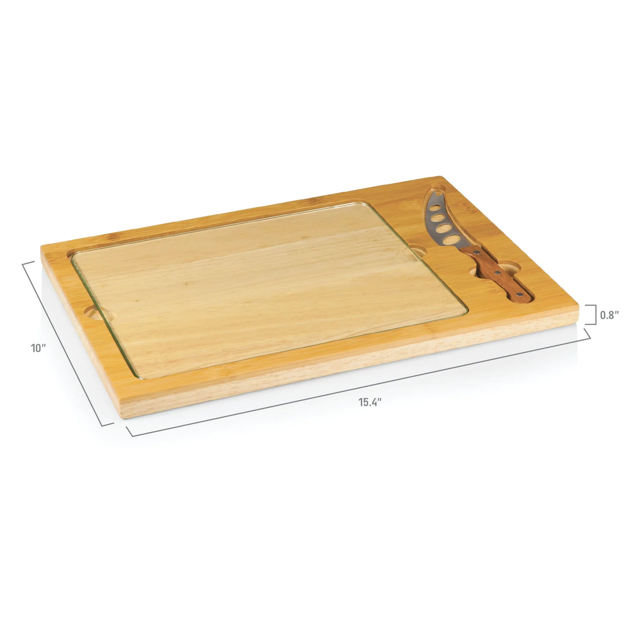 St Louis Blues Hockey Rink - Icon Glass Top Cutting Board & Knife Set