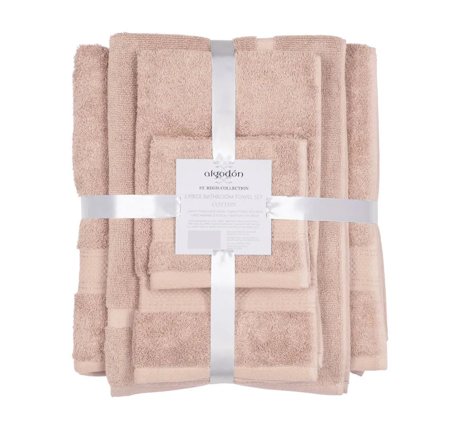 St Regis 5 Piece 600GSM Cotton Towel Set Dusk