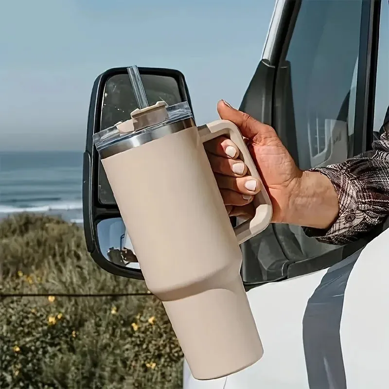 Stainless Steel Insulated Water Bottle & Coffee Car Cup