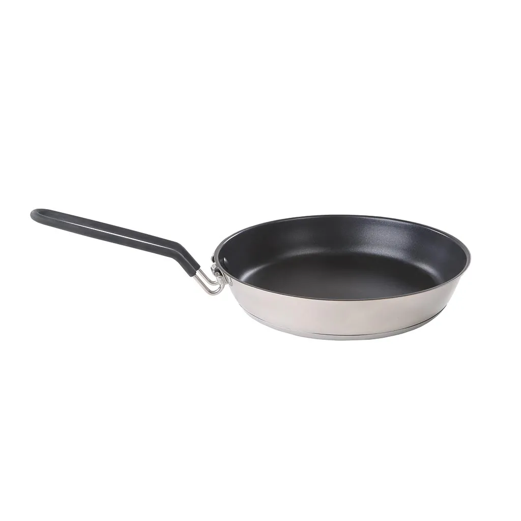 Stansport Stainless Non-Stick Coated Fry Pan W/Folding Handle-10 In