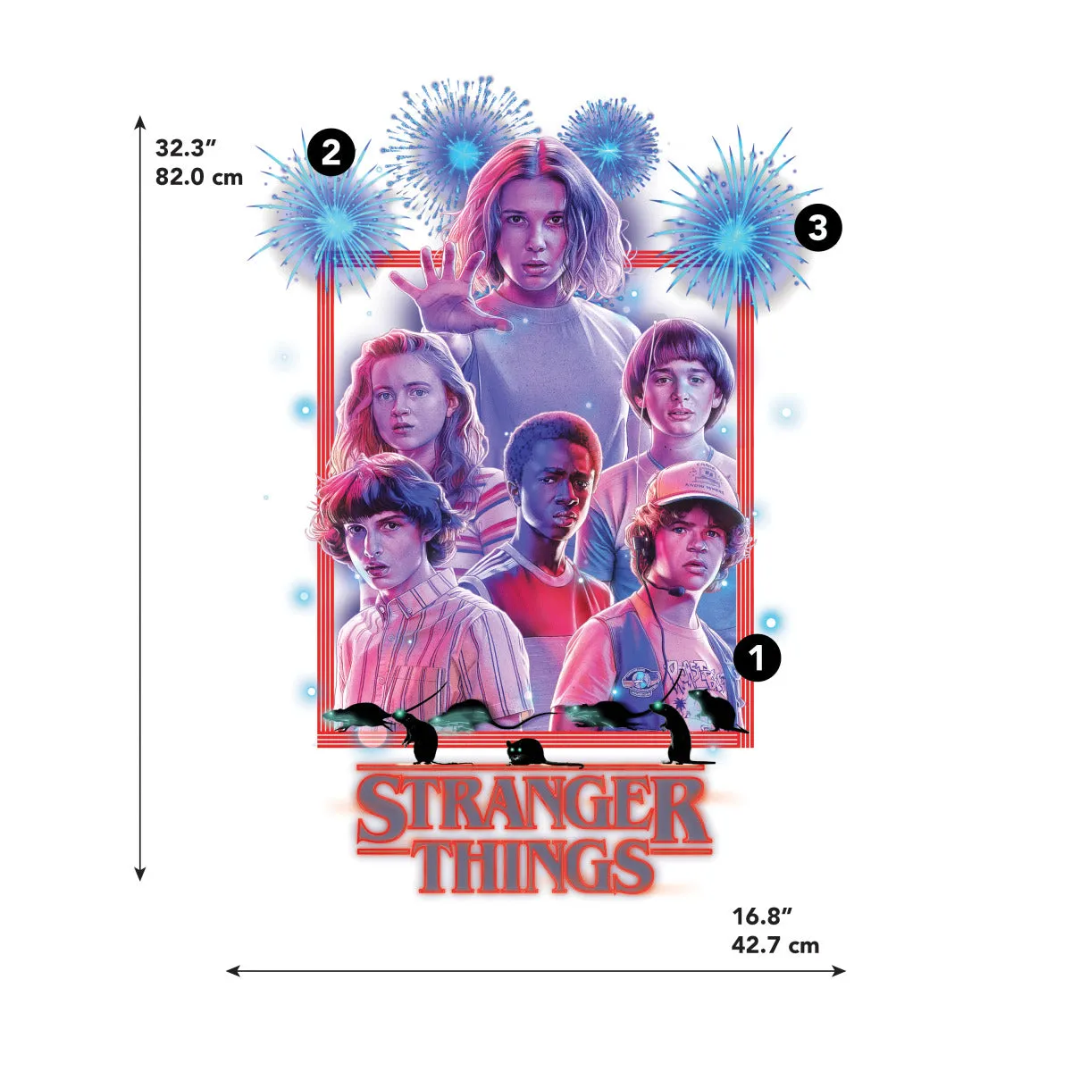 STRANGER THINGS PEEL AND STICK GIANT WALL DECALS