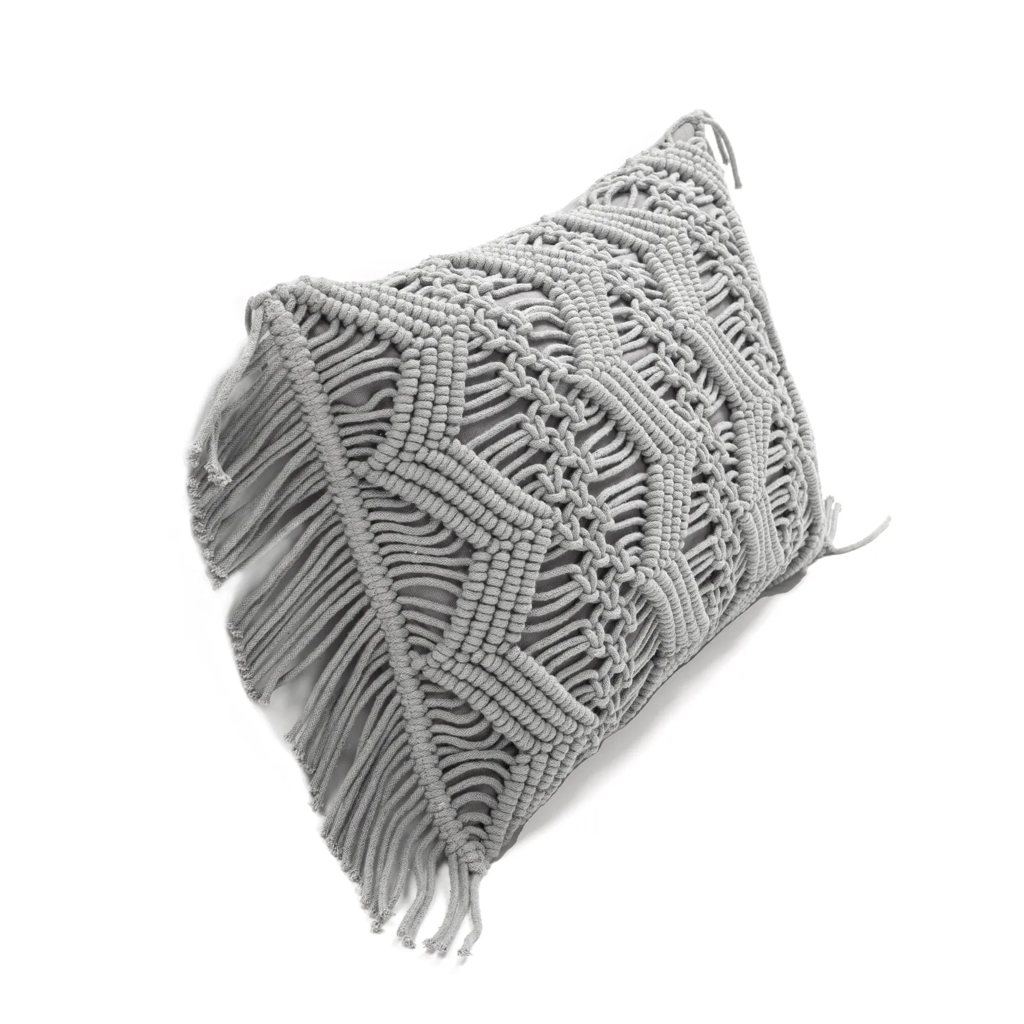 Studio Chevron Macrame Decorative Pillow Cover