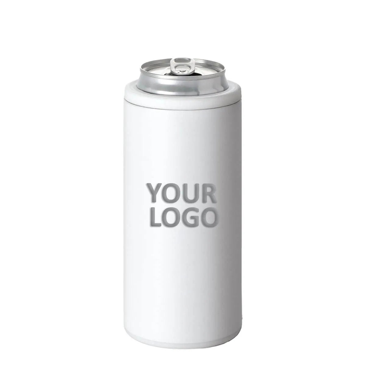 Swig 12 Oz Custom Skinny Can Coolers, White