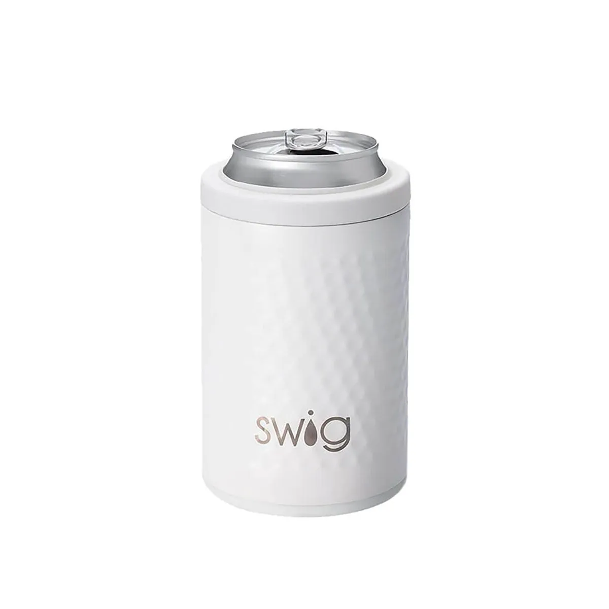 Swig 12 Oz Golf Partee Custom Can & Bottles Coolers, White