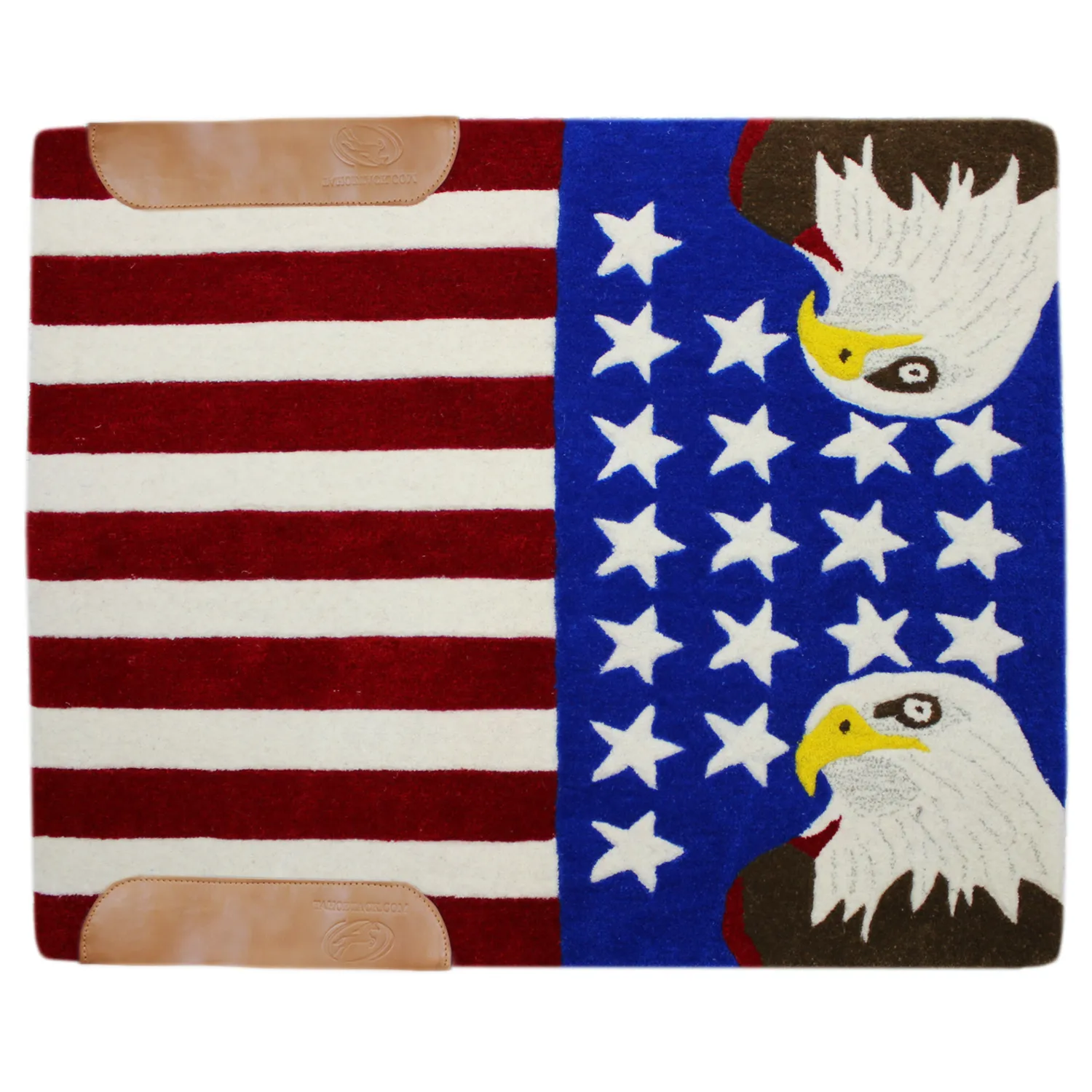 Tahoe Tack 34" x 38" American Pride Bald Eagle New Zealand Wool Western Saddle Blanket