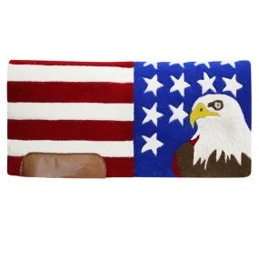 Tahoe Tack 34" x 38" American Pride Bald Eagle New Zealand Wool Western Saddle Blanket