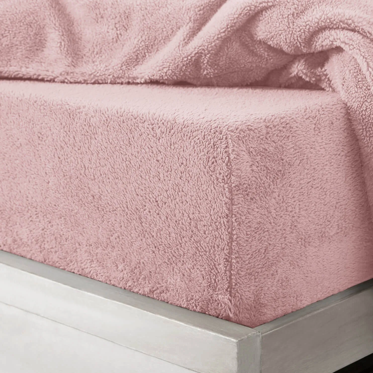 Teddy Supersoft Fitted Sheet - Blush