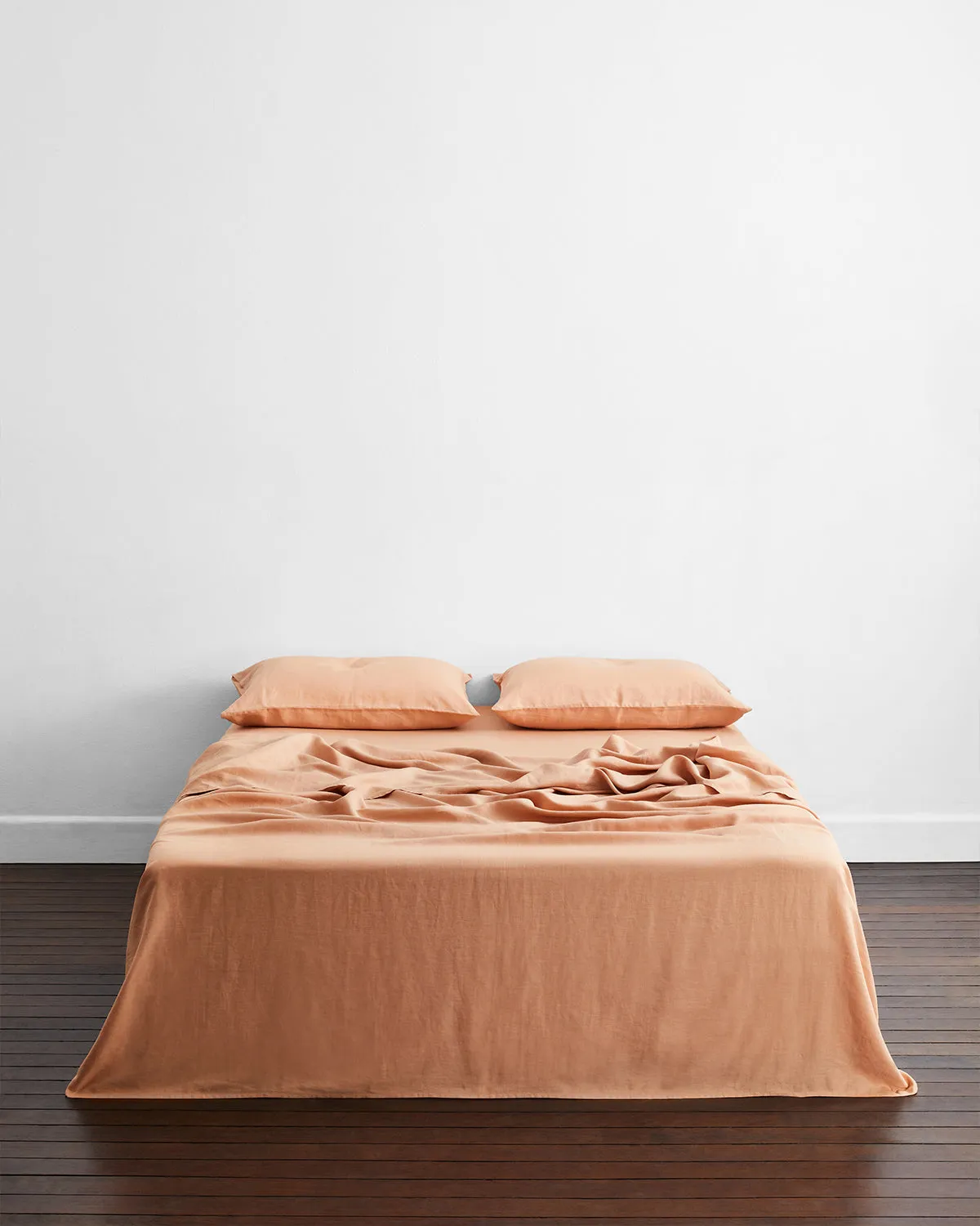 Terracotta 100% Flax Linen King Pillowcases (Set of Two)