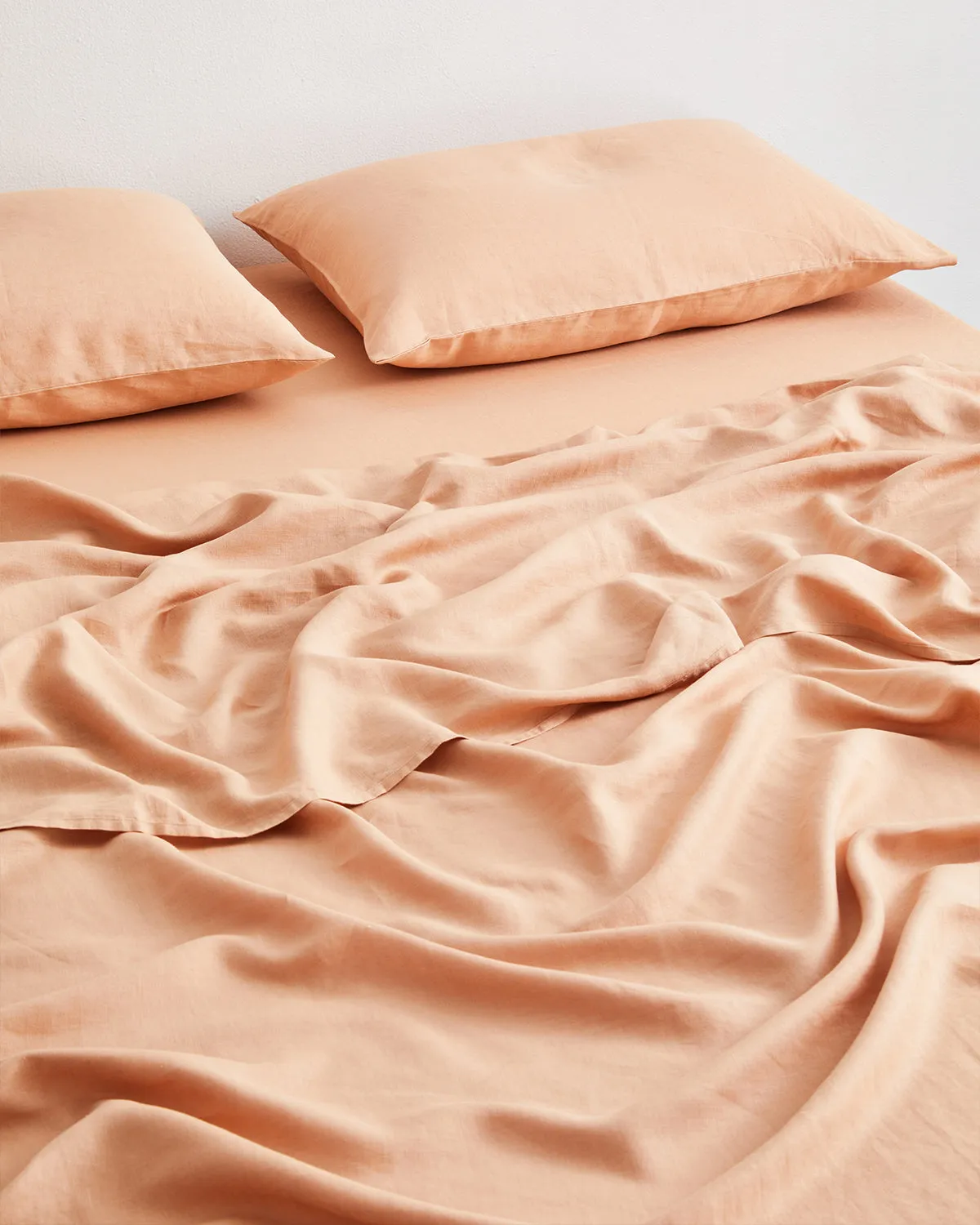 Terracotta 100% Flax Linen King Pillowcases (Set of Two)