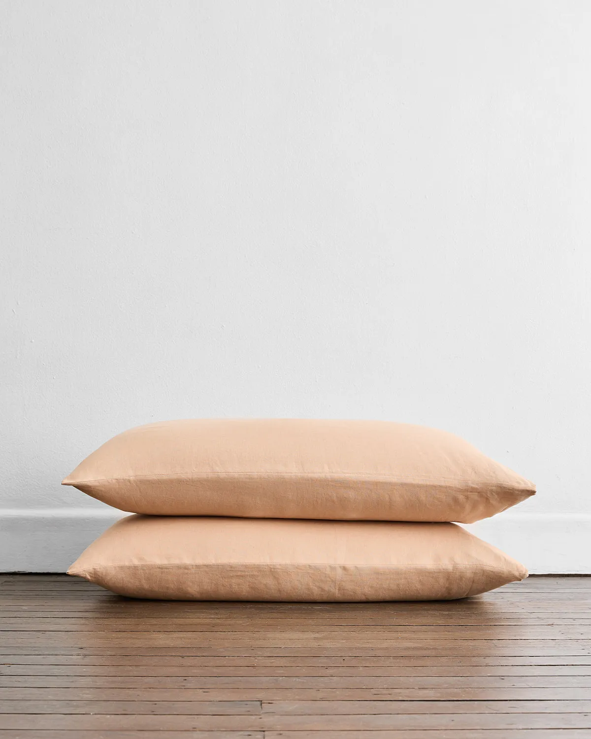 Terracotta 100% Flax Linen King Pillowcases (Set of Two)