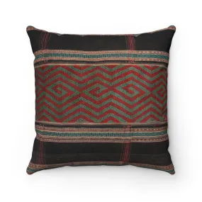 Thai Vintage Ikat Pillow w/ Insert | SE Asian Laos Textile Urban Nomad Cushion | Hippie Home Decor | Tribal Boho Decorative Throw Pillow