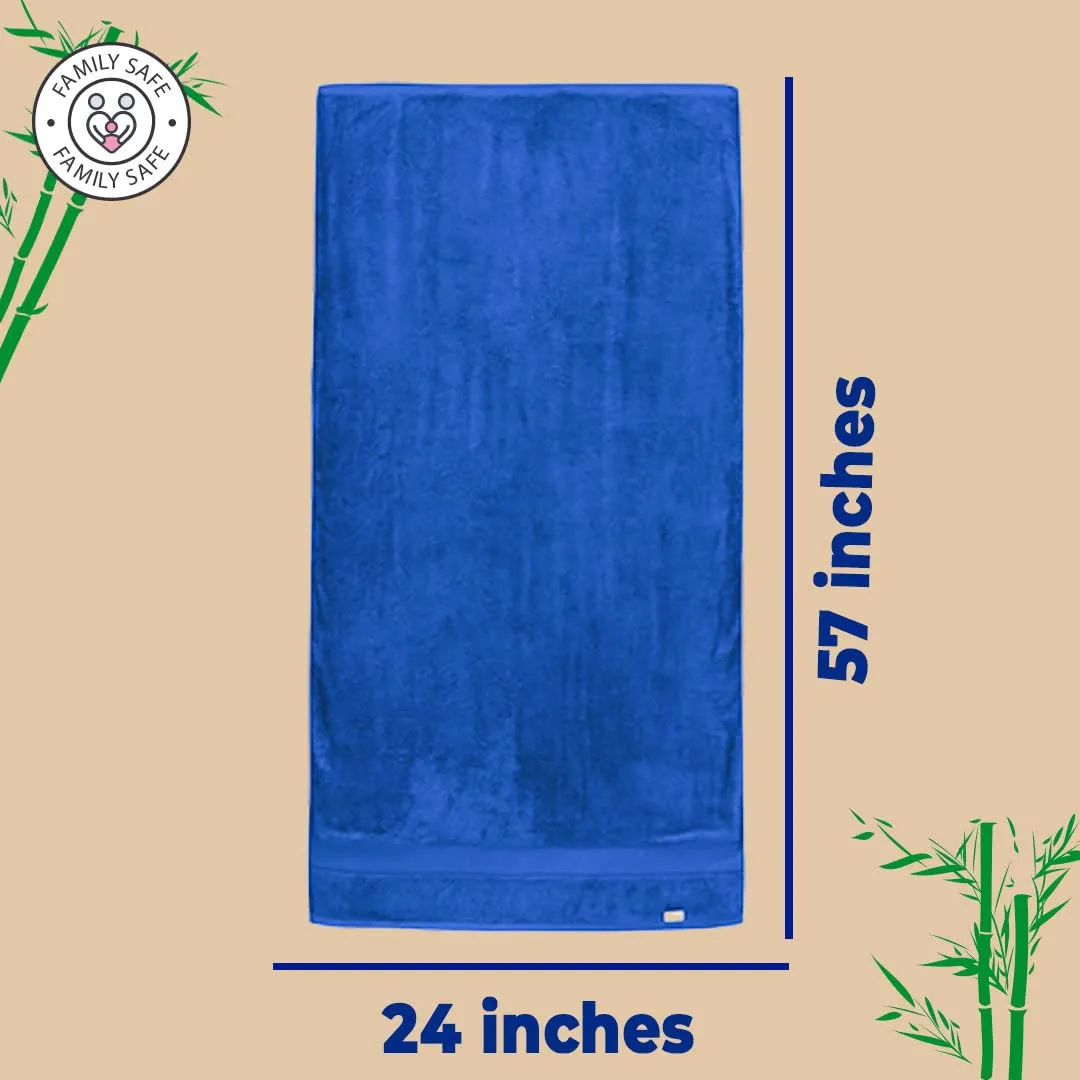 The Better Home Bamboo Bath Towel for Men & Women | 450GSM Bamboo Towel | Ultra Soft, Hyper Absorbent & Anti Odour Bathing Towel | 27x54 inches (Pack of 1, Royal Blue)