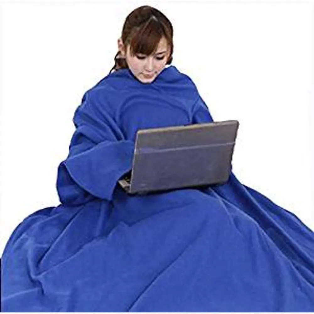 The Cozy Blanket with Sleeves - Blue