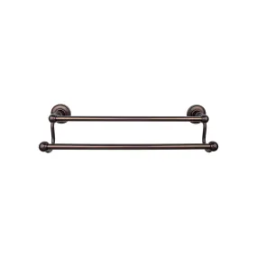 Top Knobs ED11ORBA Edwardian Bath Towel Bar 30 In. Double - Beaded Bplate Oil Rubbed Bronze