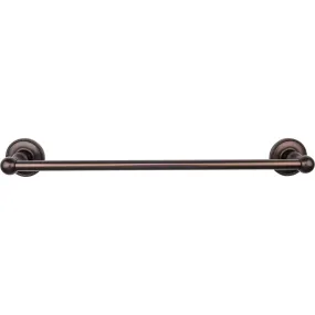 Top Knobs ED6ORBA Edwardian Bath Towel Bar 18 In. Single - Beaded Bplate Oil Rubbed Bronze