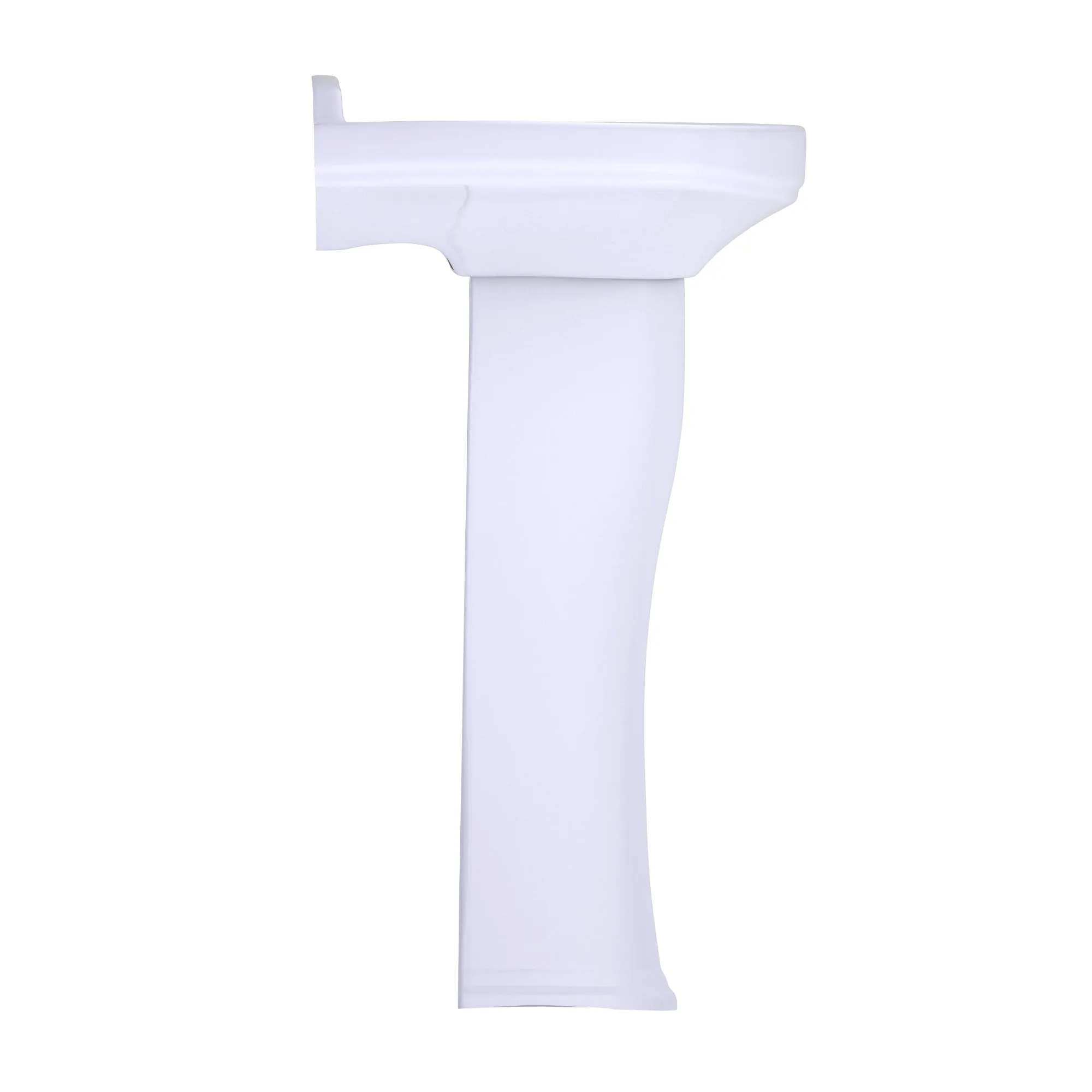 TOTO LPT642.8#01 Dartmouth Rectangular Pedestal Bathroom Sink with Arched Front for 8" Center Faucets, Cotton White