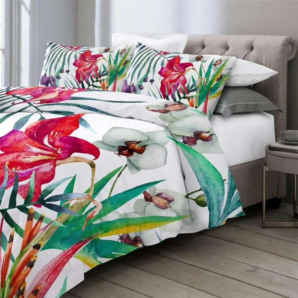 Tropical Floral Duvet Cover Set