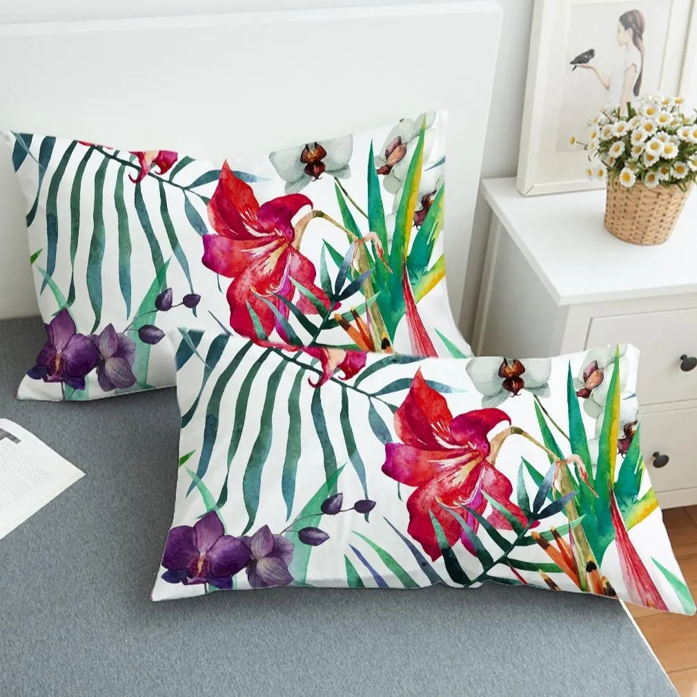 Tropical Floral Duvet Cover Set