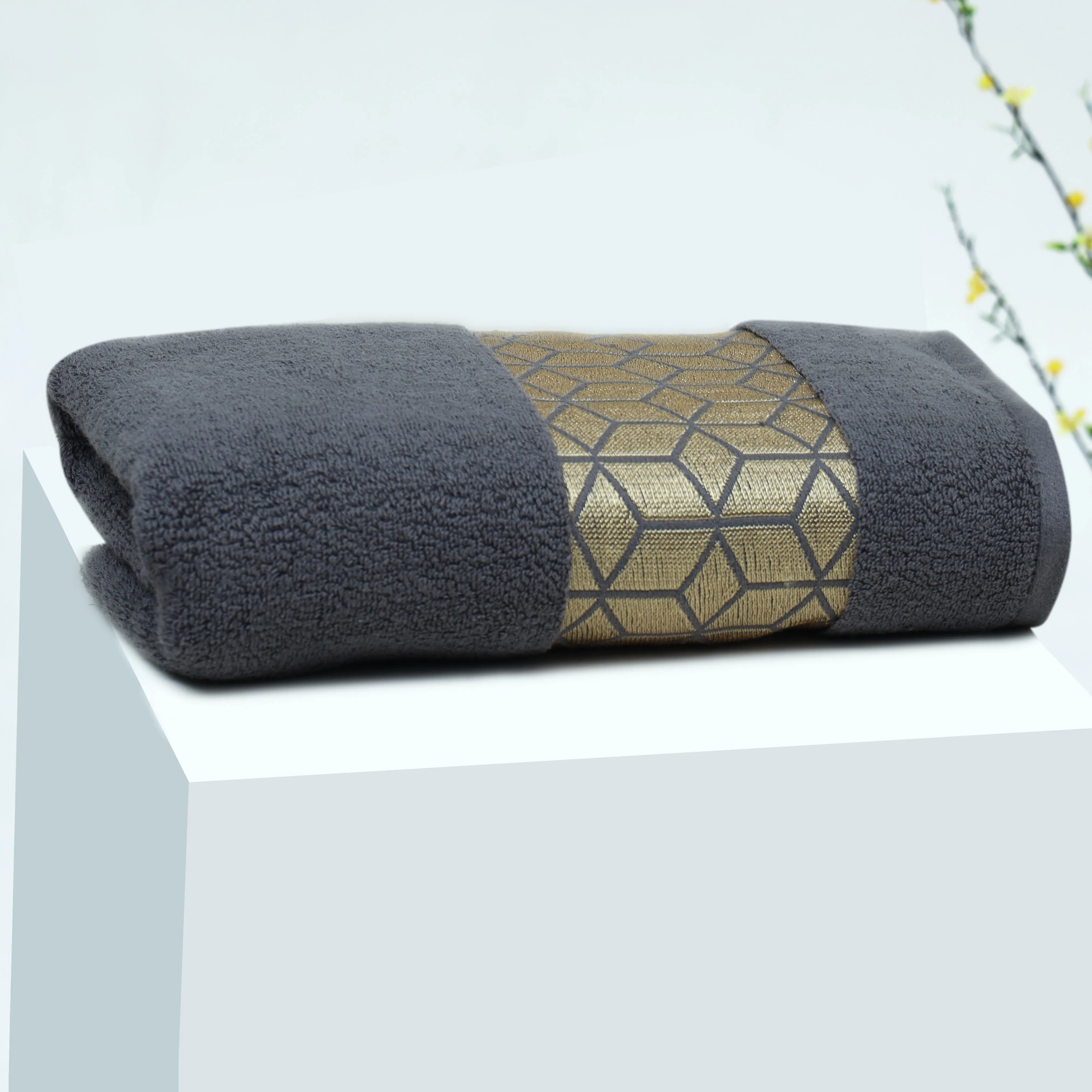 Ultra Premium Quality Soft Cotton Towel(Grey)