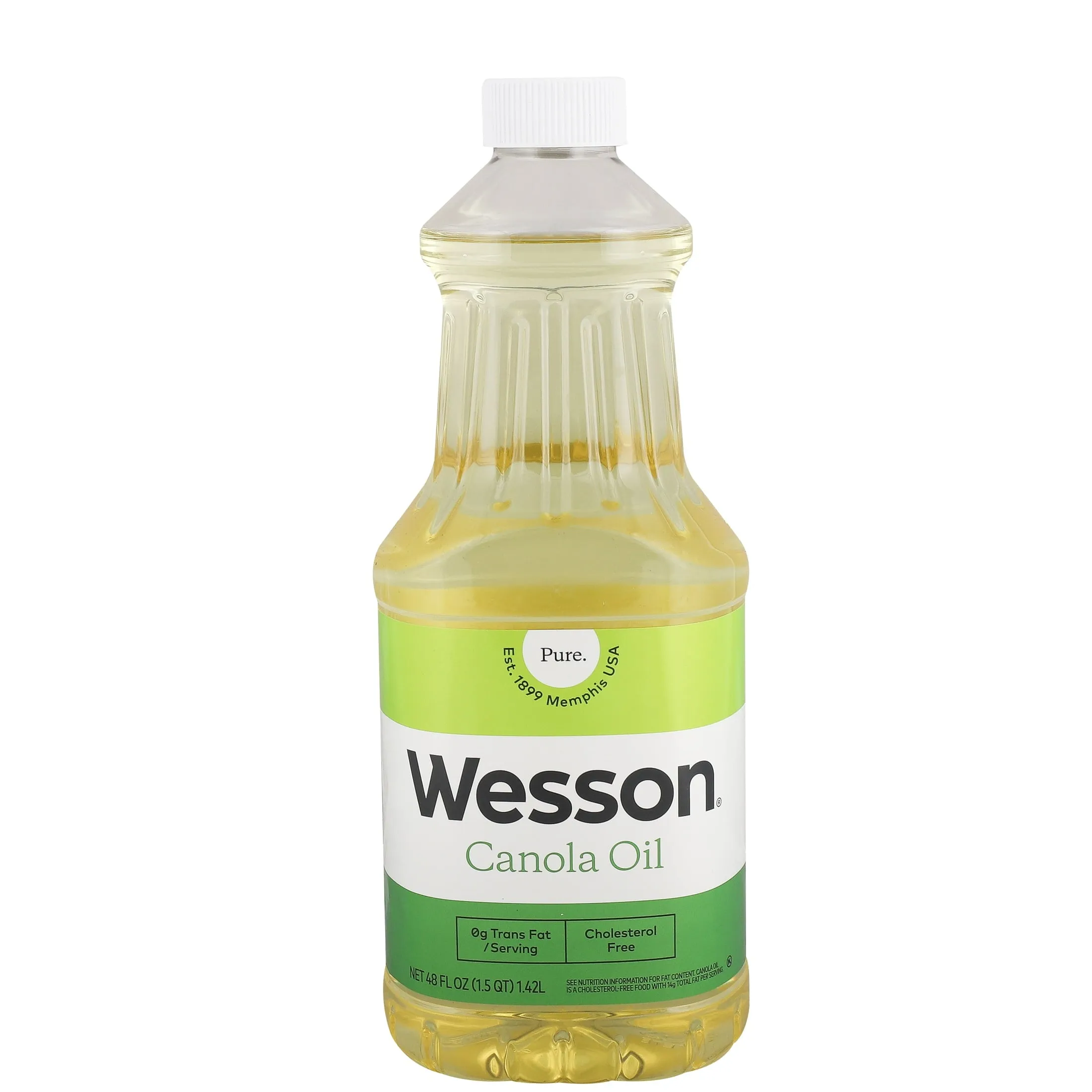 Wesson Pure Canola Oil, 0g Trans Fat, Cholesterol Free, 40 fl oz