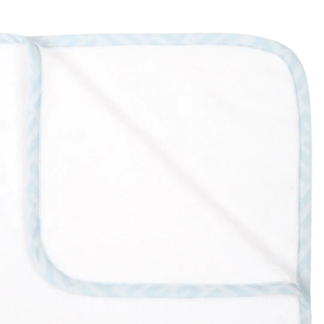 White Blue Baby Logo Towel Set