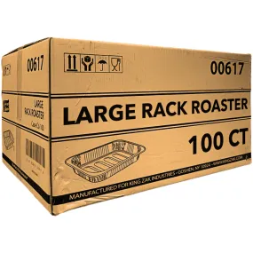 *WHOLESALE* Aluminum Large 17" X 12.5" X 3.19" Rectangular Roaster | 100 ct/case