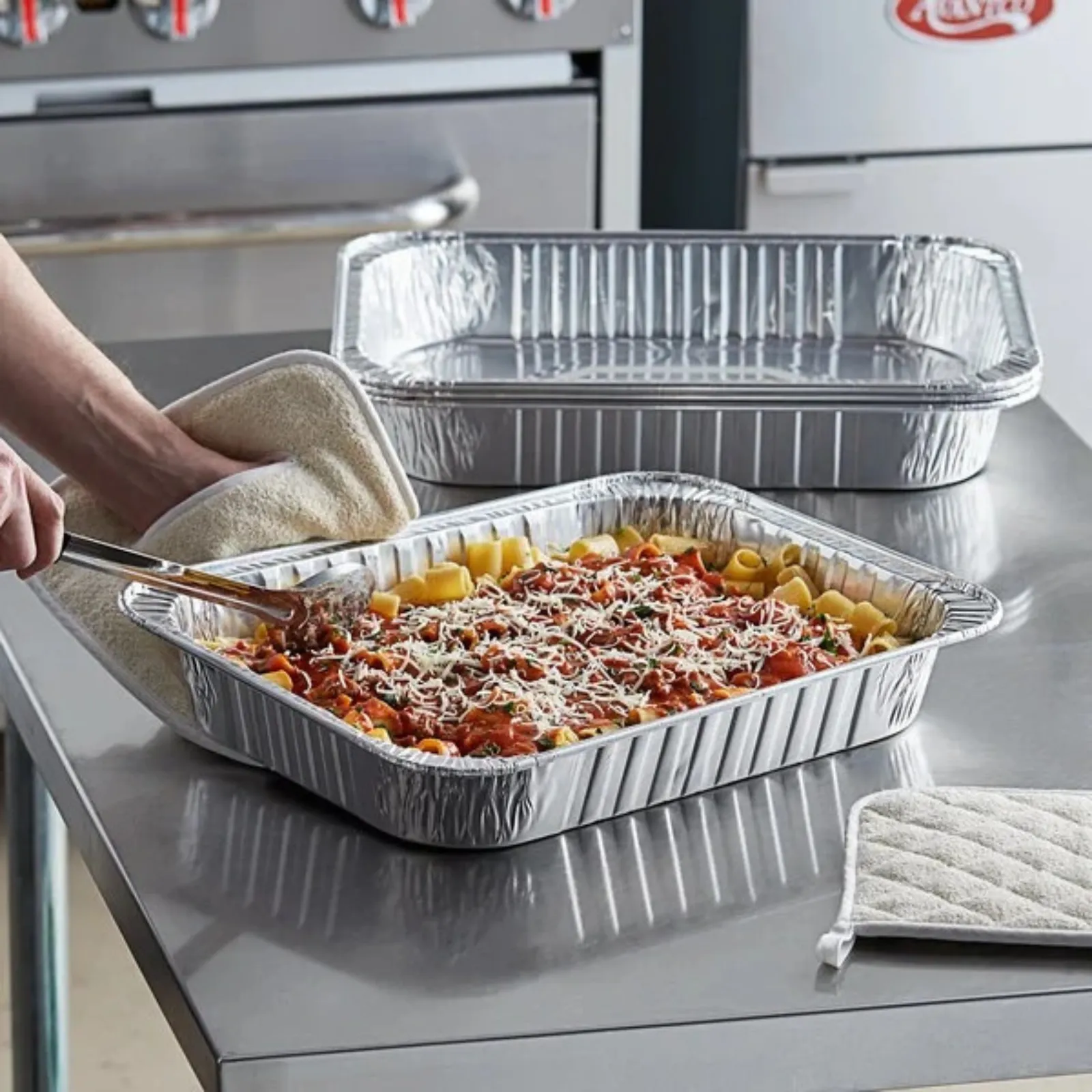 *WHOLESALE* Aluminum Large 17" X 12.5" X 3.19" Rectangular Roaster | 100 ct/case