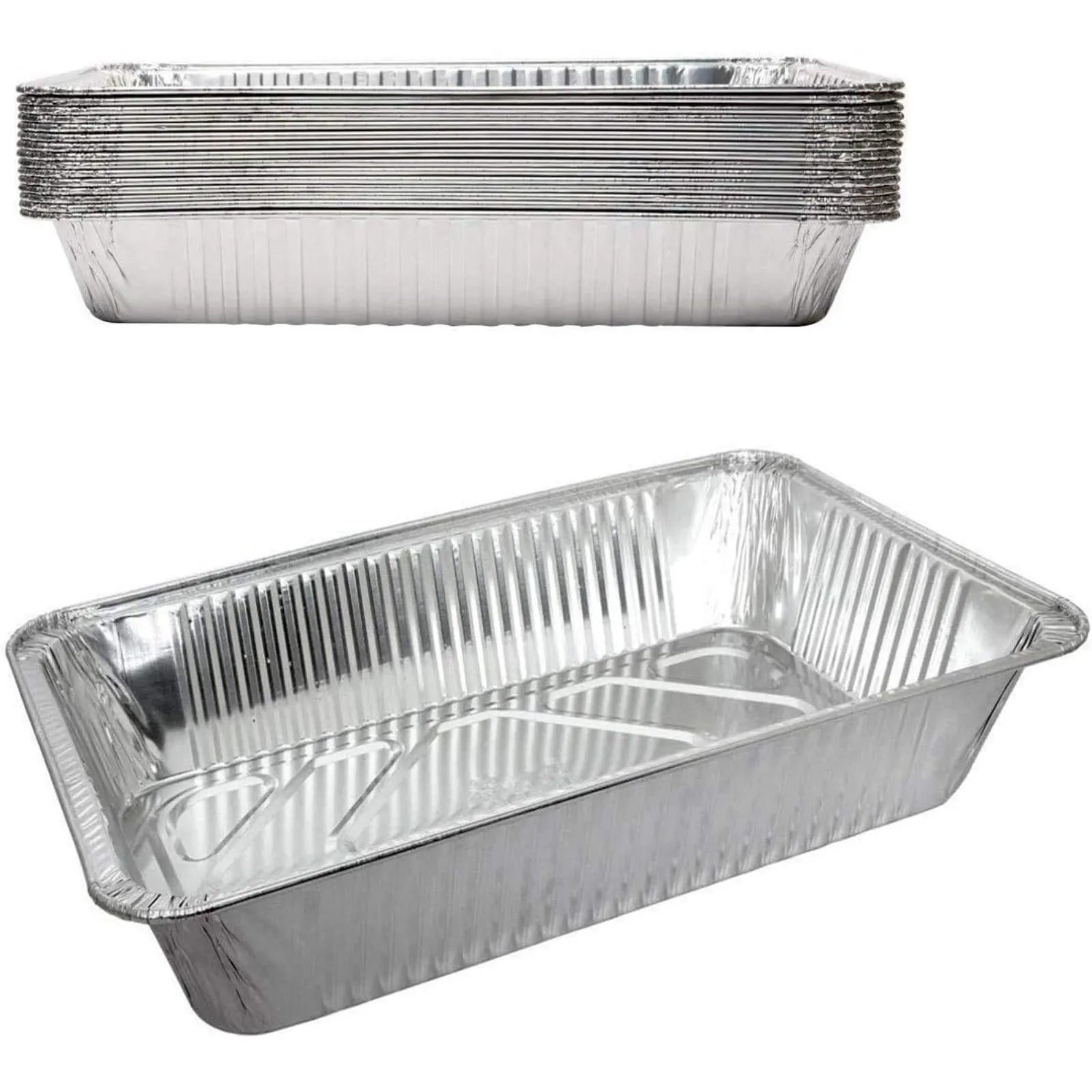 *WHOLESALE* Aluminum Large 17" X 12.5" X 3.19" Rectangular Roaster | 100 ct/case